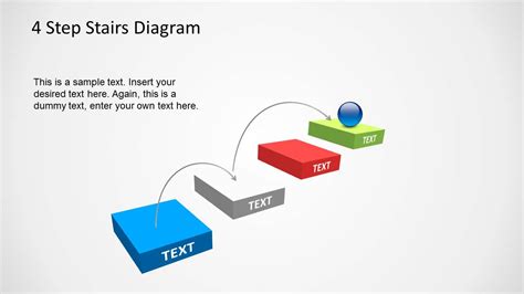4 Step Stairs Diagram Template For Powerpoint Slidemodel