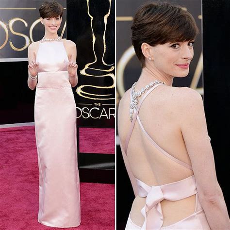 2013 Oscars Anne Hathaway Womens Formal Gowns Dresses Oscar Dresses