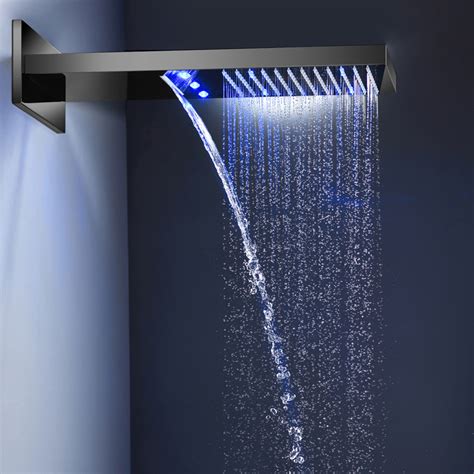 Discover Our Led Dark Oil Rubbed Bronze Waterfallrainfall Shower Head