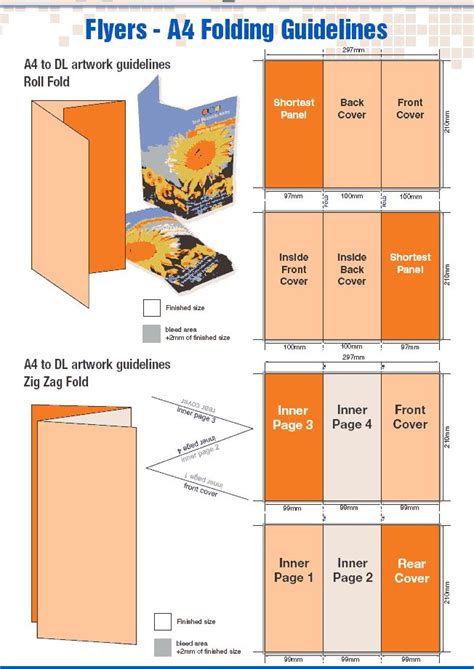 Dimensions Of A 4 Panel Brochure