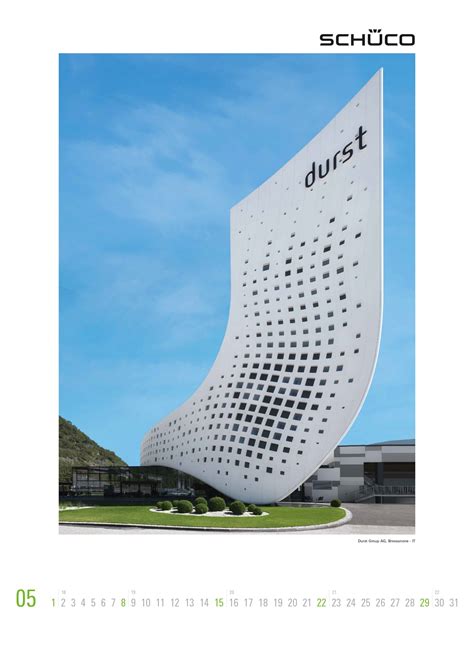 SchÜco Calendar Worldwidedurst Group Monovolume Architecture Design