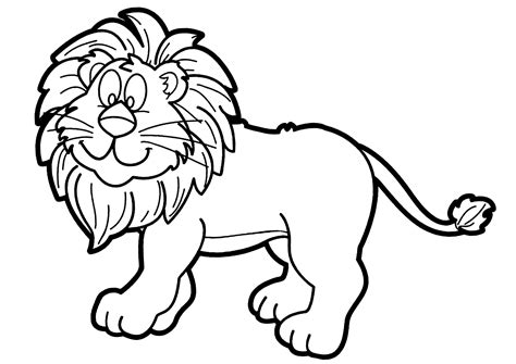 Simple Lion Coloring Lion Kids Coloring Pages