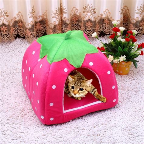 Cute Pink Foldable Cat Bed Mrprettypet