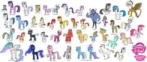 My Little Pony Friendship Is Magic All Characters By Mighty355 On Deviantart