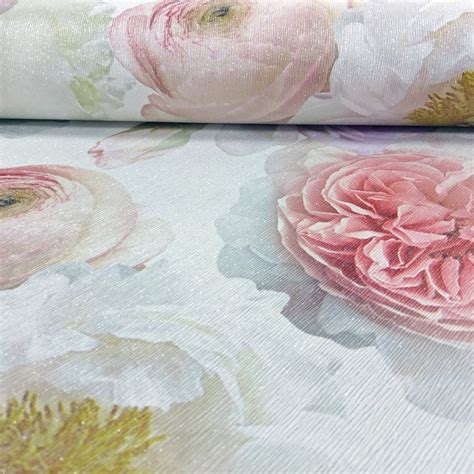 Arthouse Diamond Bloom Floral Pattern Wallpaper Rose Flower Glitter