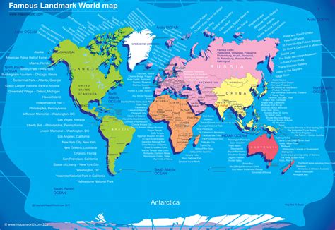 World travel map enlarge view