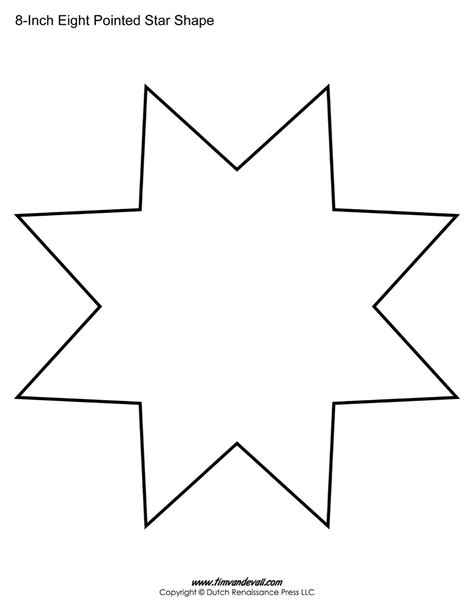 Eight Pointed Stars Tims Printables