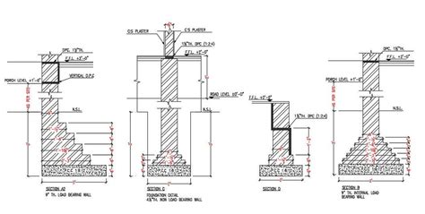 Foundation Load Section Cad Drawing Free Dwg File Cadbull