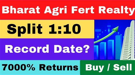 1 10 Stock Split Announced By Bharat Agri Fert Realty Share Bharat