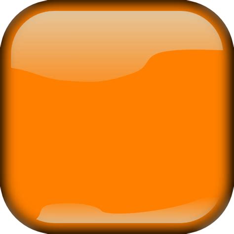 Orange Locked Square Button Clip Art At Vector