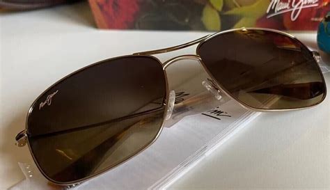 Maui Jim Wiki Wiki Titanium Lightweight Aviator Sunglasses Polarized Bronze Lens 603429018863 Ebay