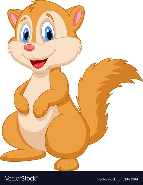 Cute Squirrel Cartoon Royalty Free Vector Image
