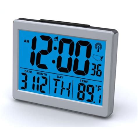 Digital atomic desk & wall clock with date indoor temperature 7 language home us. GeeksHive: Atomic Desk or Bedroom Alarm Clock, 1.5 ...