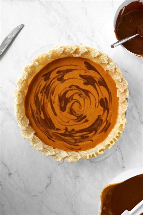 Pumpkin Chocolate Swirl Pie For Thanksgiving Via Pies Before Guys Pumpkin Chocolate