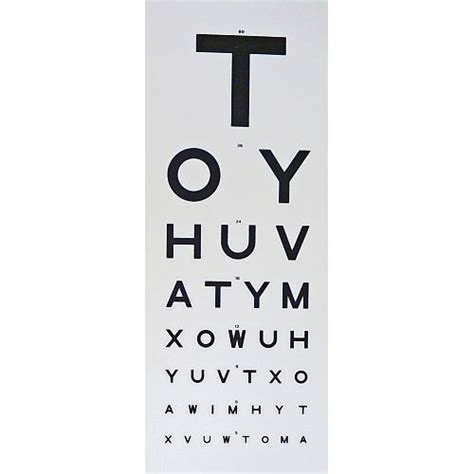 Are all eye charts the same? TOY Snellen 6m Letter Panel | Health and Care