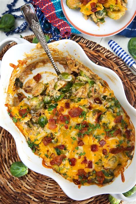 Arrange the sprouts in an even layer with their flat sides facing down. Cheesy Baked Brussel Sprouts Casserole - The Suburban Soapbox
