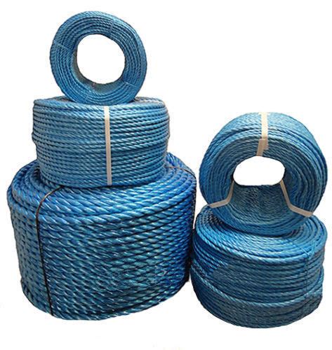 Blue Poly Rope Coils Polyrope Nylon Polypropylene Sailing