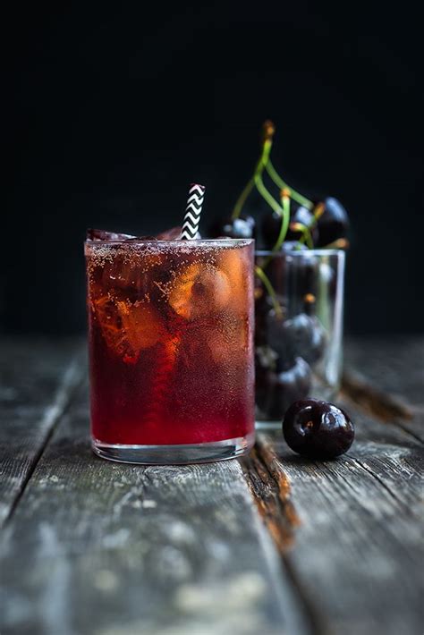 Black Cherry Bourbon Cola Cocktail Recipe Drinks Cocktail