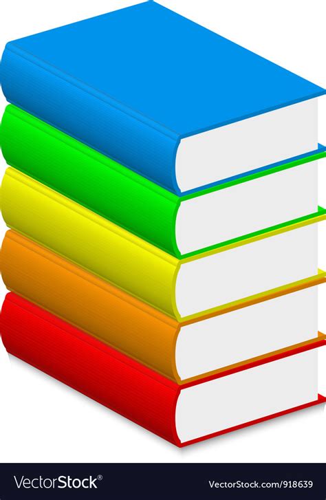 Colorful Books Royalty Free Vector Image Vectorstock