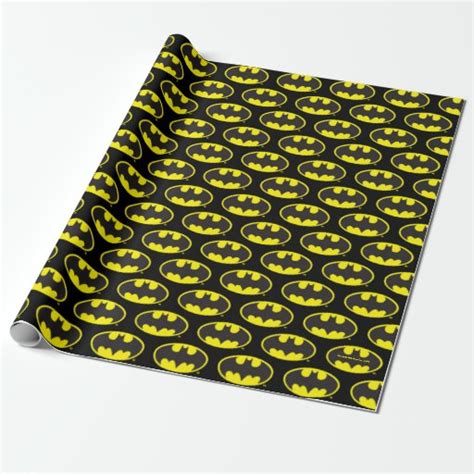 Batman Symbol Bat Oval Logo Wrapping Paper Zazzle