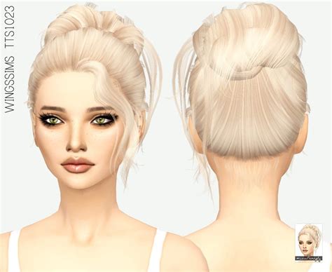 Missparaply High Bun Hair Sims 4 Sims Hair Womens Hairstyles Sims 4