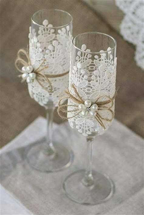 2019 Personalized Champagne Glasses Decorated
