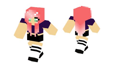 Pink Hair Hipster Skin Minecraft Skins