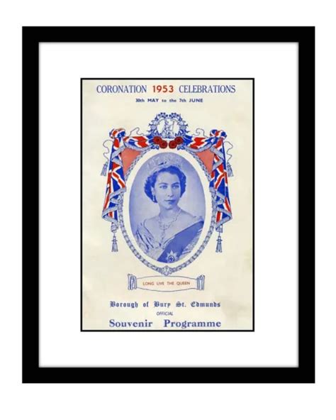 Queen Elizabeth Ii Photo 8x10 Print 1953 Coronation Souvenir Program