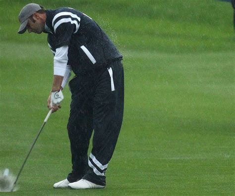 Hitting An Approach Shot In The Rain At The 2010 Ryder Cup Ryder Cup
