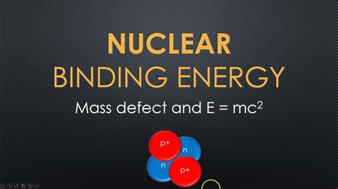 Nuclear Binding Energy Tutorial Post 16 Physics Youtube