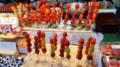 Strawberry Fruit Candy Myeongdongkorean Street Food Youtube