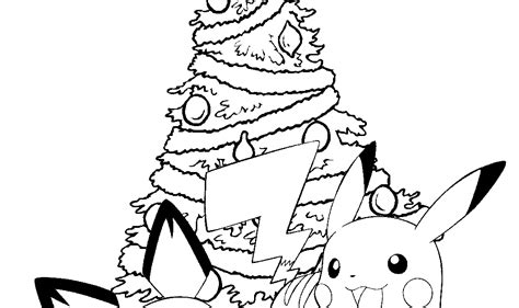 Free Printable Pokemon Christmas Coloring Pages