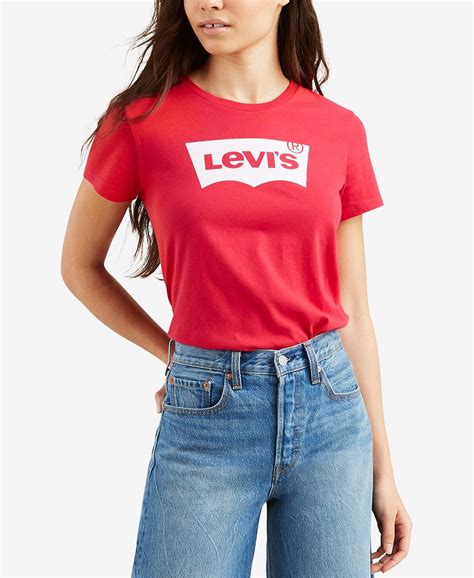 Levis Cotton Batwing Logo Graphic T Shirt Tops Women Macys Womens Clothing Stores