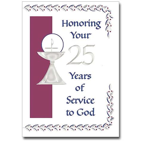 Honoring Your 25 Years Of Service To God Priest 25th Ordination