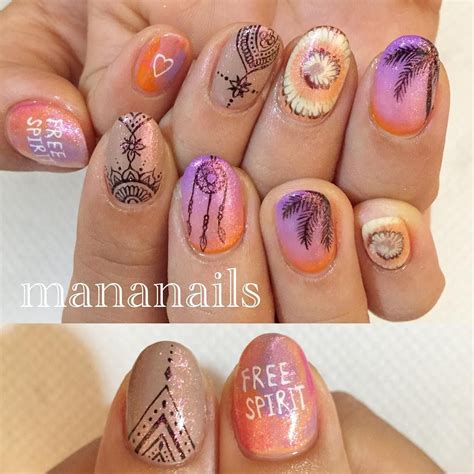 “hippie” With Images Boho Nails Hippie Nails Chic Nails