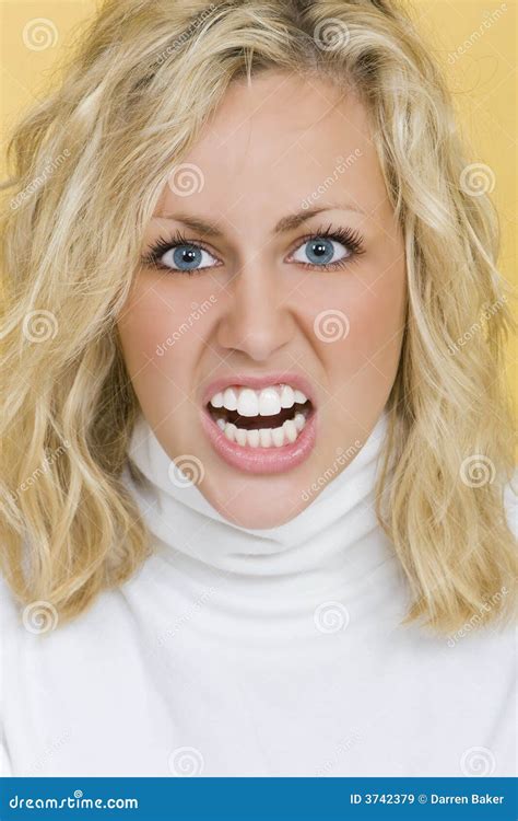 Beautiful But Angry Stock Image Image Of Blonde Complexion 3742379