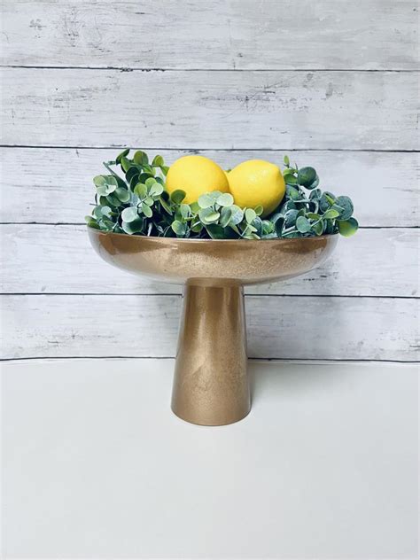 Diy Dollar Tree Farmhouse Pottery Barn Footed Bowl Dupe Easy Dollar