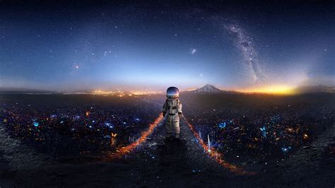 Astronaut Art Space Stars Galaxy 4k Hd Wallpaper