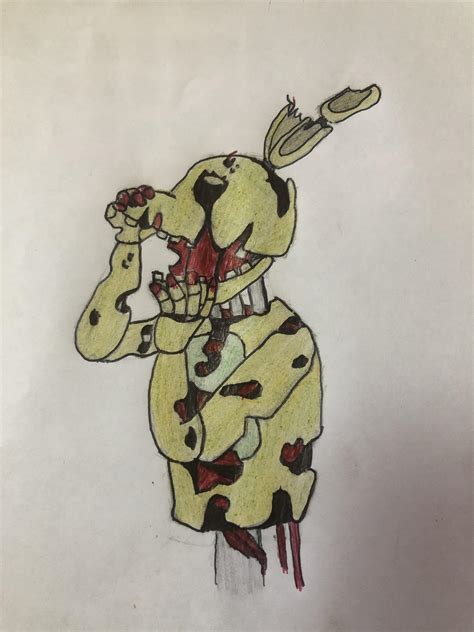 So A Friend Started A Springtrap Drawing And Never Finished It I Did
