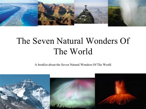 7 Natural Wonders Of The World List By Cnn Seven Nature Wonders