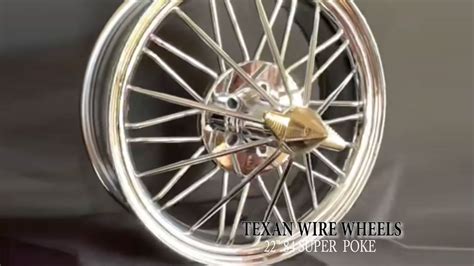 22 Inch 84s Super Poke 30 Spoke Elbow Wire Wheels Youtube