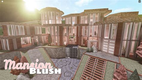 Bloxburg Mansion Modern Blush No Large Plot House Build YouTube