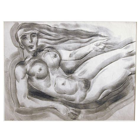 Floating Art Deco Nude Drawing By Zaidenberg For Sale At 1stdibs