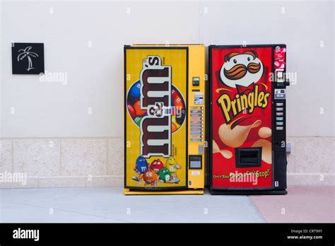 Mandms And Pringles Vending Machines At An Outlet Mall Stock Photo Alamy