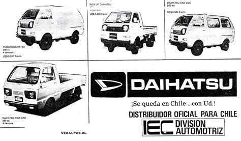 Daihatsu Hijet S40 Ingresa a Chile el año 1977 VeoAutos cl