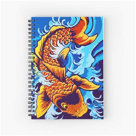 Koi Fish Spiral Notebook By Tigressdragon Redbubble