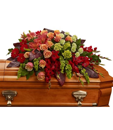 A Fond Farewell Casket Spray (T271-3A) - Bunches Flower Co.