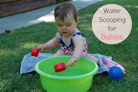Bathing babies could be quite tricky, especially when they are still very tender and can't sit by themselves. Water Scooping for Babies | TinkerLab | Infant activities ...