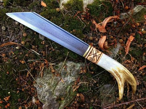 Cedarlore Forge Stagpoint Seax Seax Knife Knife Survival Knife