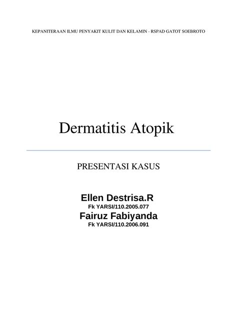 Docx Kasus Dermatitis Atopik Dokumen Tips